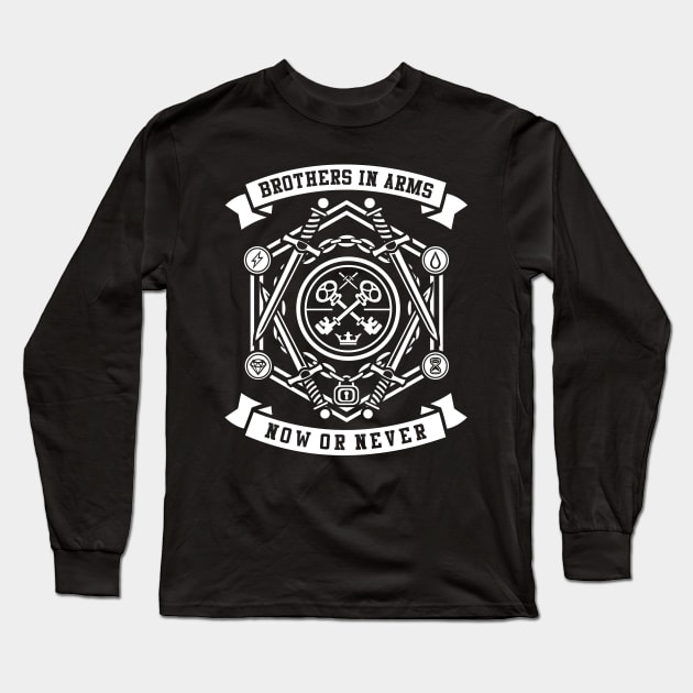 Brothers In Arms Now Or Never Swords And Keys Long Sleeve T-Shirt by JakeRhodes